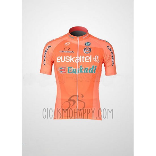 Euskalte Cycling Jersey Bib Short 2011 Men Short Sleeve Orange